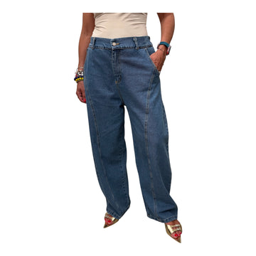 Jeans Comodi con Elastico in Vita - AM669852