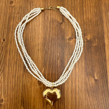 Collana cuore perle