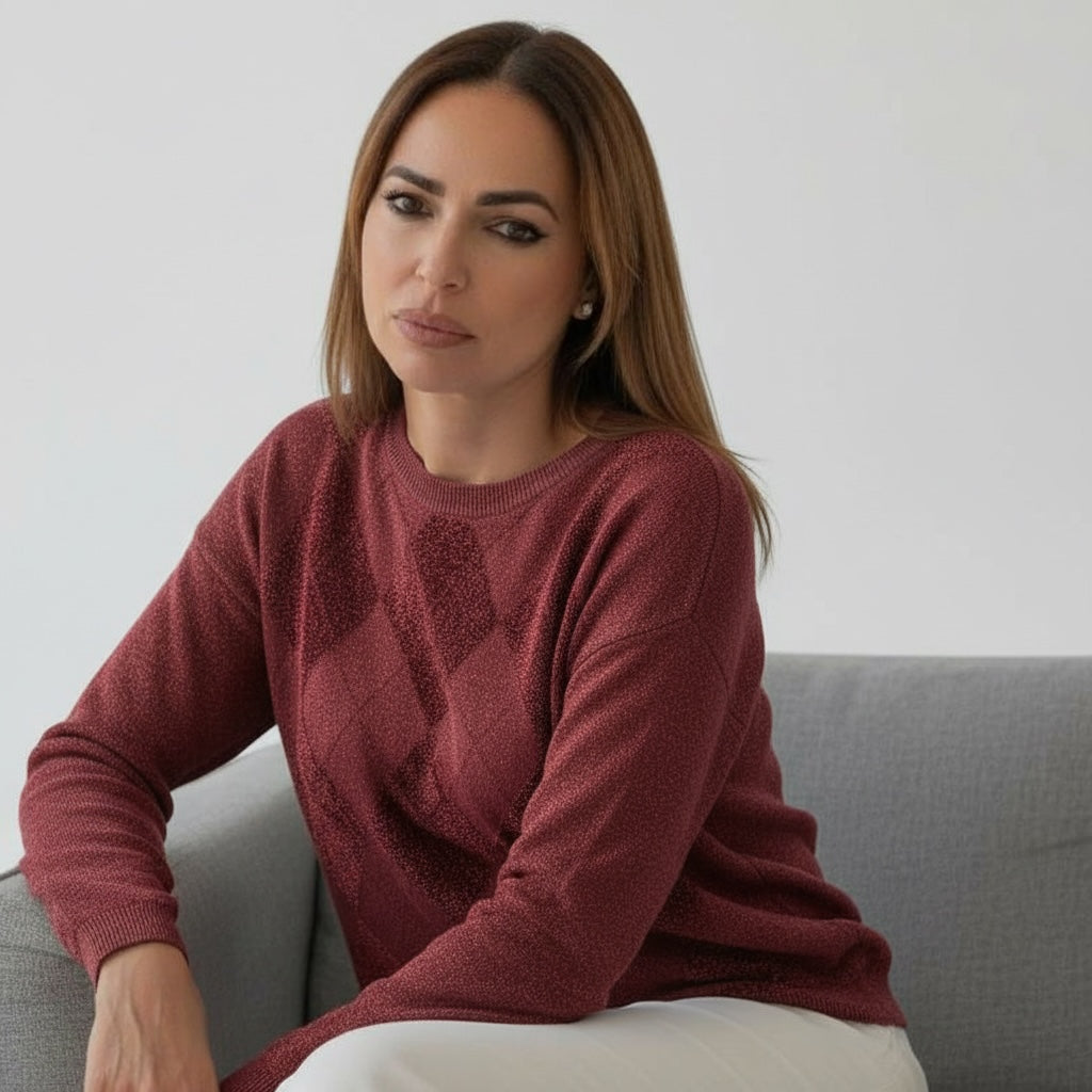 MAGLIA SG16 GIRO ROMBI - Maglieria - SIMONA G