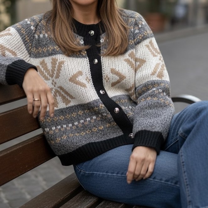 CARDIGAN FC231 JACQUARD - Maglieria - FRANCESCO COPPOLA